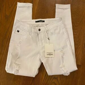 Rancan white distressed jeans size 25